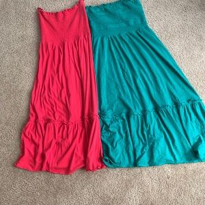 Two halter dresses